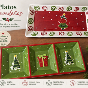 Set de Platos Navideños – Dale magia a tu mesa